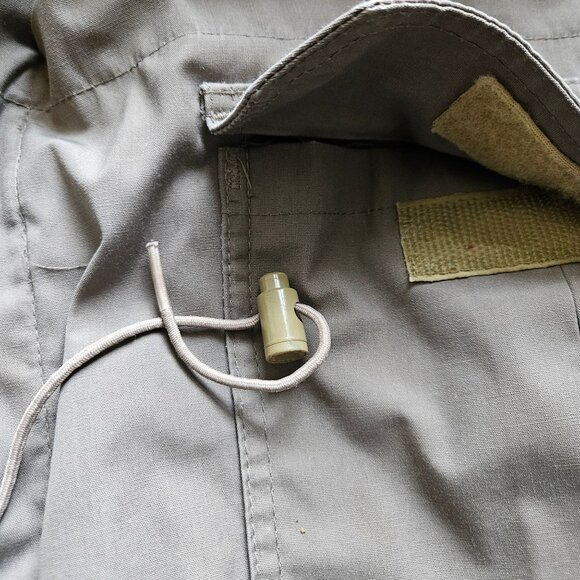 Vintage Woolrich Mens Hooded Tan Parka Plaid Lining Full Zip Size L USA Made - Picture 11 of 16